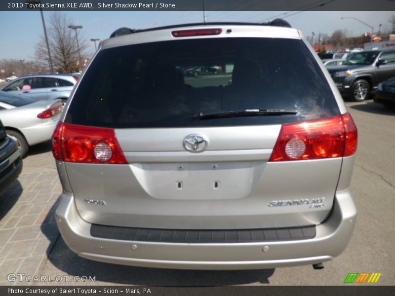 Silver Shadow Pearl / Stone 2010 Toyota Sienna XLE AWD