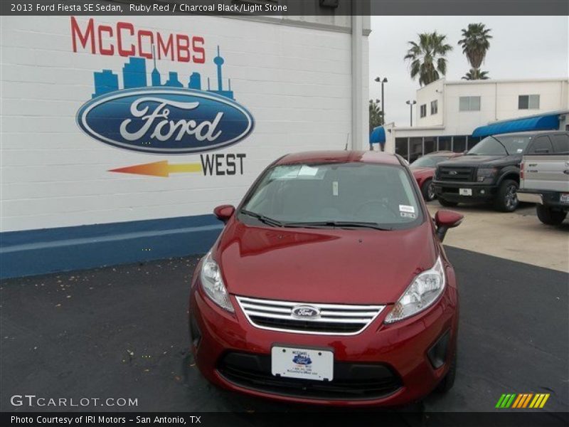 Ruby Red / Charcoal Black/Light Stone 2013 Ford Fiesta SE Sedan