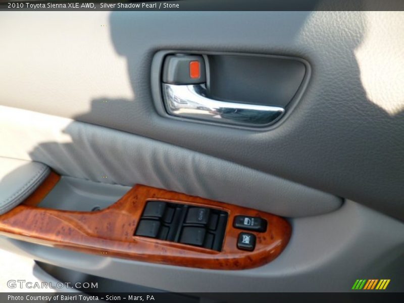 Silver Shadow Pearl / Stone 2010 Toyota Sienna XLE AWD