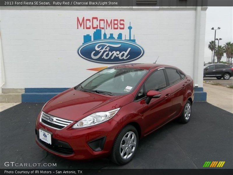 Ruby Red / Charcoal Black/Light Stone 2013 Ford Fiesta SE Sedan