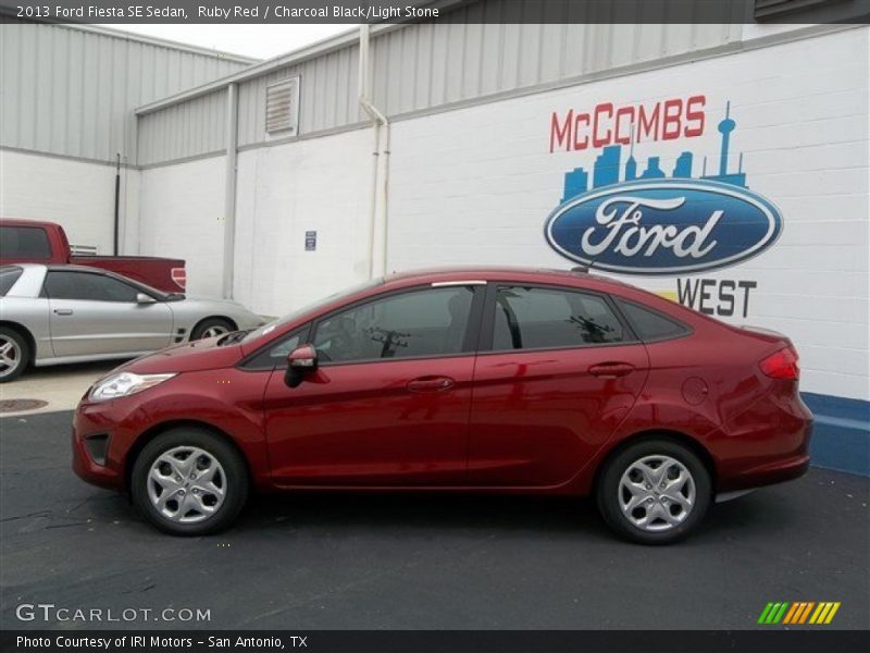 Ruby Red / Charcoal Black/Light Stone 2013 Ford Fiesta SE Sedan