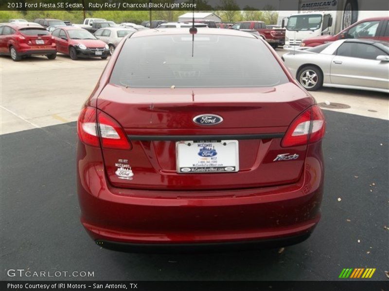 Ruby Red / Charcoal Black/Light Stone 2013 Ford Fiesta SE Sedan