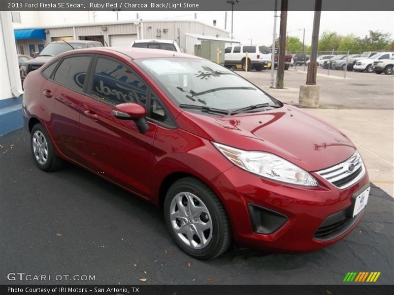 Ruby Red / Charcoal Black/Light Stone 2013 Ford Fiesta SE Sedan