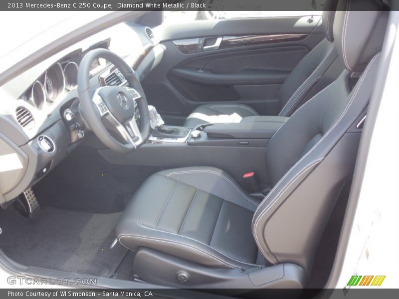 Diamond White Metallic / Black 2013 Mercedes-Benz C 250 Coupe