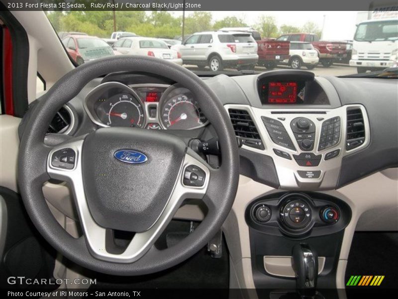 Ruby Red / Charcoal Black/Light Stone 2013 Ford Fiesta SE Sedan