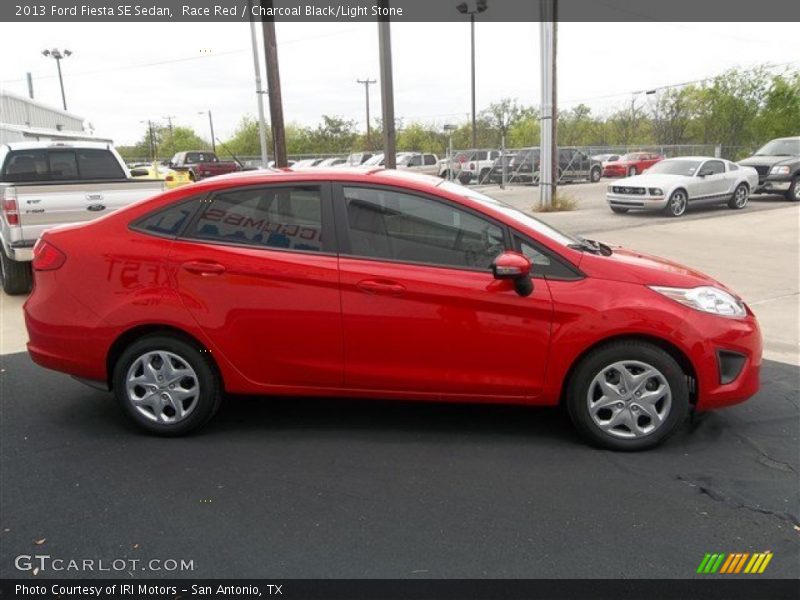 Race Red / Charcoal Black/Light Stone 2013 Ford Fiesta SE Sedan
