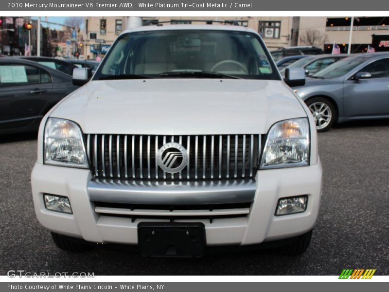 White Platinum Tri-Coat Metallic / Camel 2010 Mercury Mountaineer V6 Premier AWD