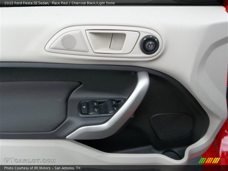 Race Red / Charcoal Black/Light Stone 2013 Ford Fiesta SE Sedan