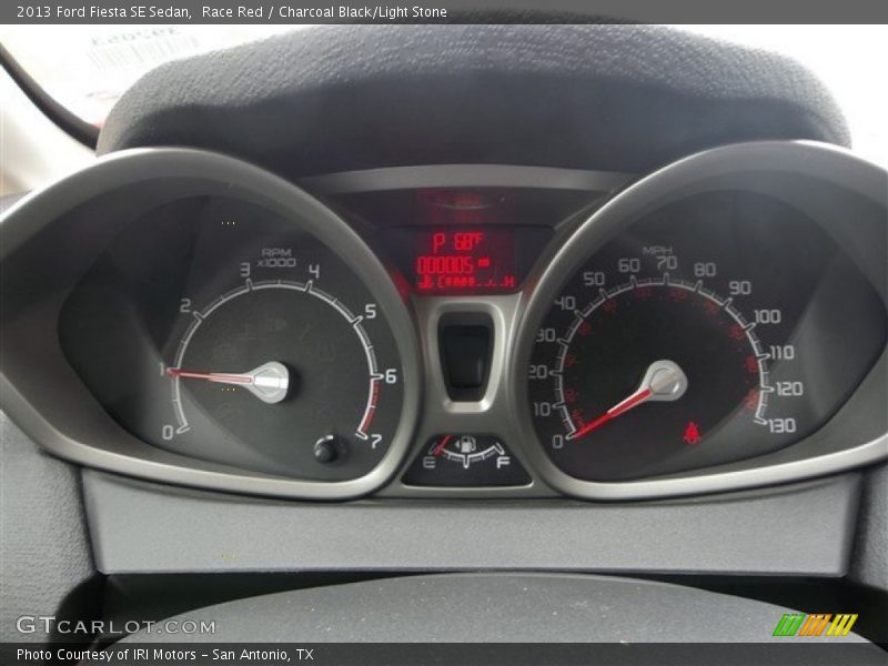 Race Red / Charcoal Black/Light Stone 2013 Ford Fiesta SE Sedan