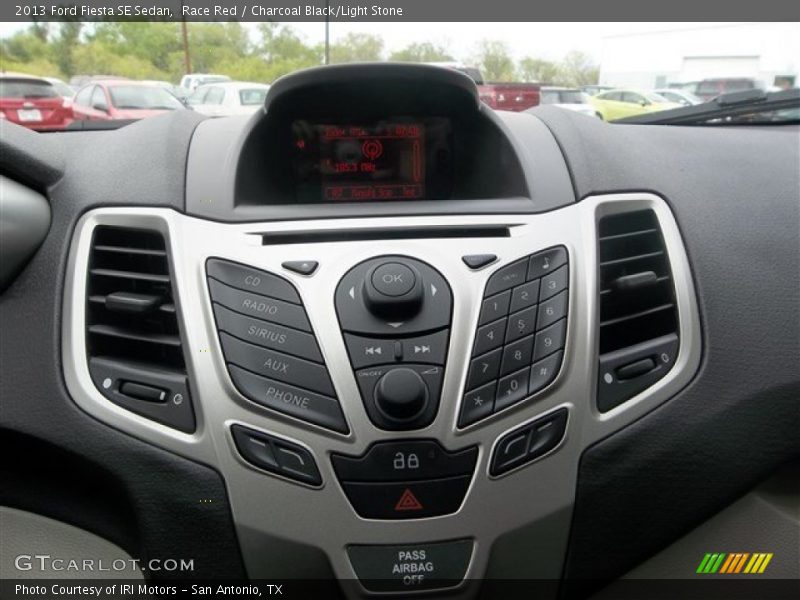 Race Red / Charcoal Black/Light Stone 2013 Ford Fiesta SE Sedan