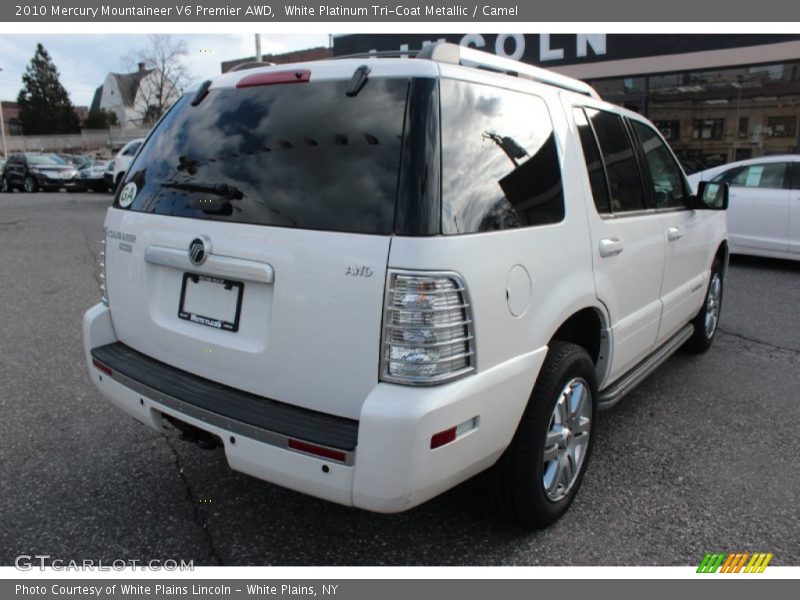 White Platinum Tri-Coat Metallic / Camel 2010 Mercury Mountaineer V6 Premier AWD