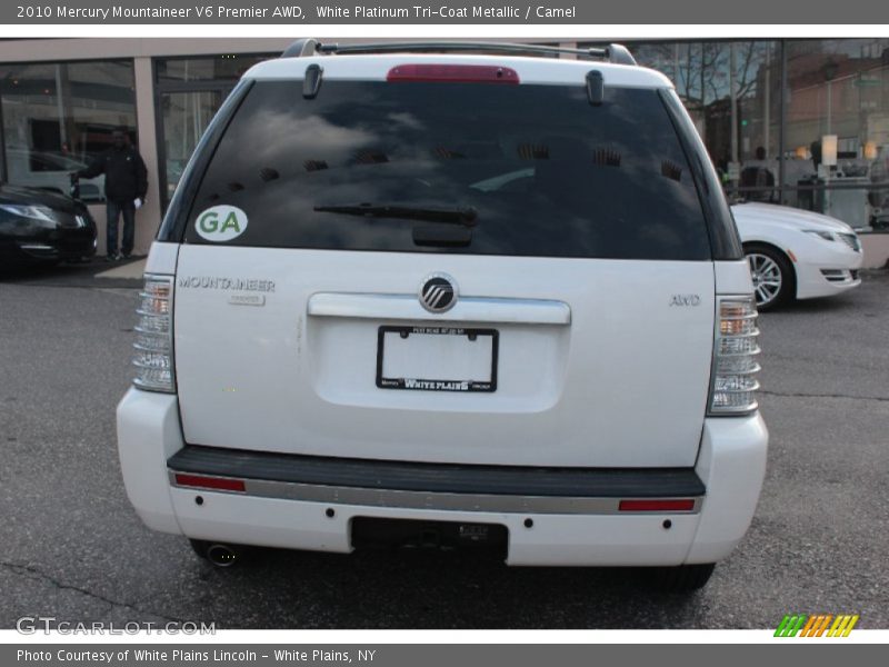 White Platinum Tri-Coat Metallic / Camel 2010 Mercury Mountaineer V6 Premier AWD