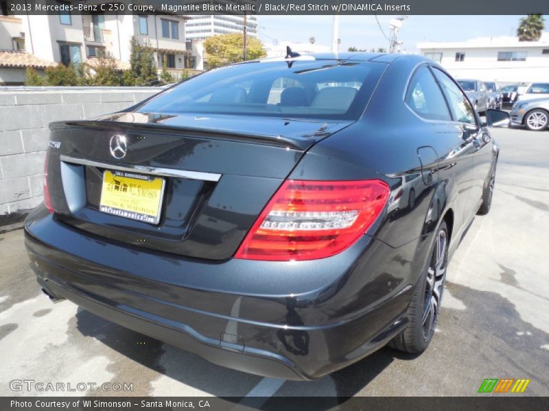 Magnetite Black Metallic / Black/Red Stitch w/DINAMICA Inserts 2013 Mercedes-Benz C 250 Coupe