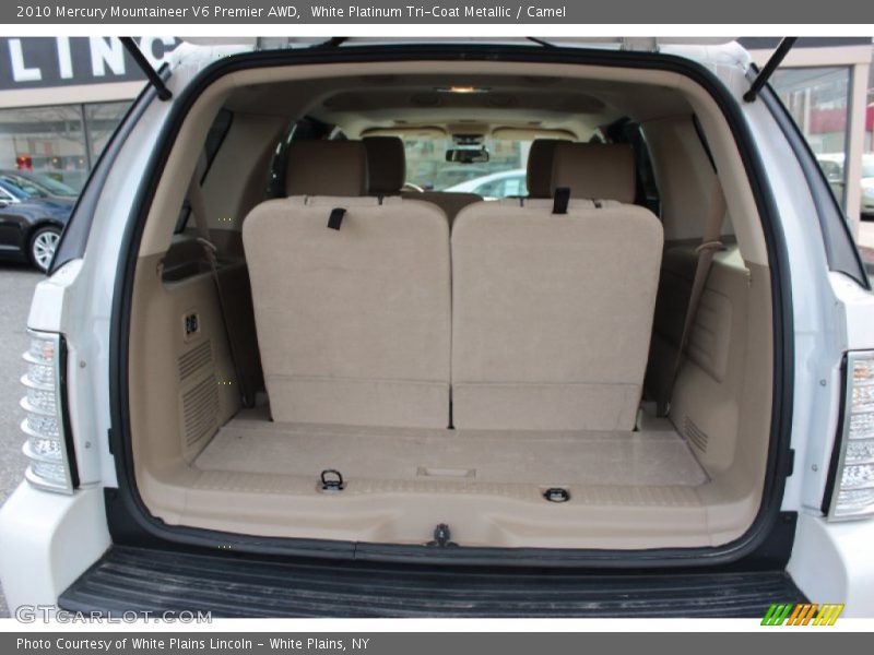 White Platinum Tri-Coat Metallic / Camel 2010 Mercury Mountaineer V6 Premier AWD