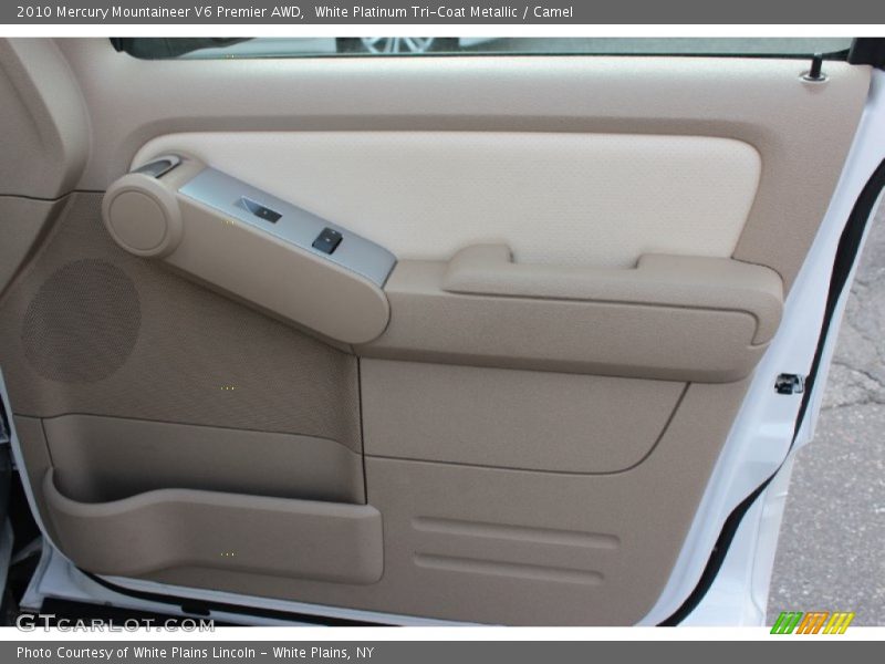 White Platinum Tri-Coat Metallic / Camel 2010 Mercury Mountaineer V6 Premier AWD