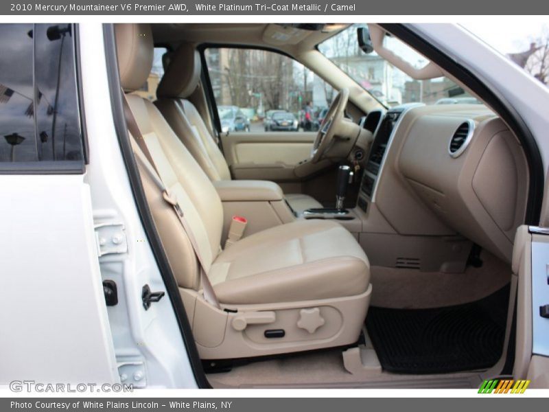 White Platinum Tri-Coat Metallic / Camel 2010 Mercury Mountaineer V6 Premier AWD