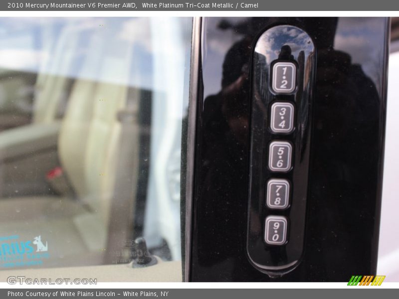 White Platinum Tri-Coat Metallic / Camel 2010 Mercury Mountaineer V6 Premier AWD