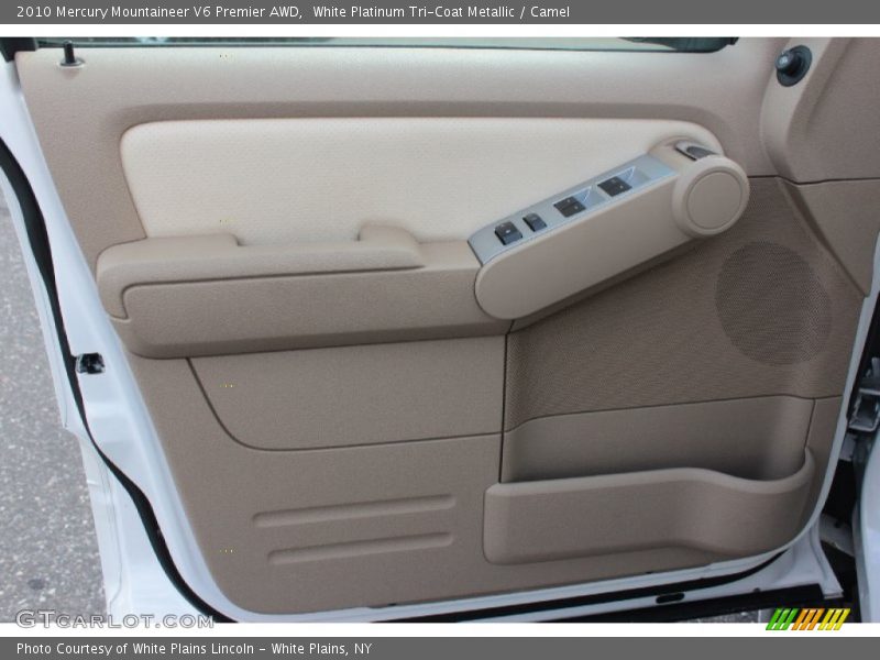 White Platinum Tri-Coat Metallic / Camel 2010 Mercury Mountaineer V6 Premier AWD