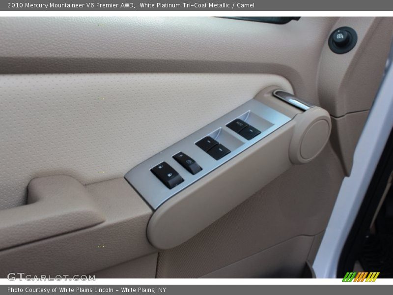 White Platinum Tri-Coat Metallic / Camel 2010 Mercury Mountaineer V6 Premier AWD