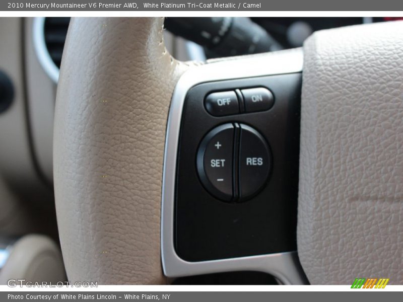 White Platinum Tri-Coat Metallic / Camel 2010 Mercury Mountaineer V6 Premier AWD