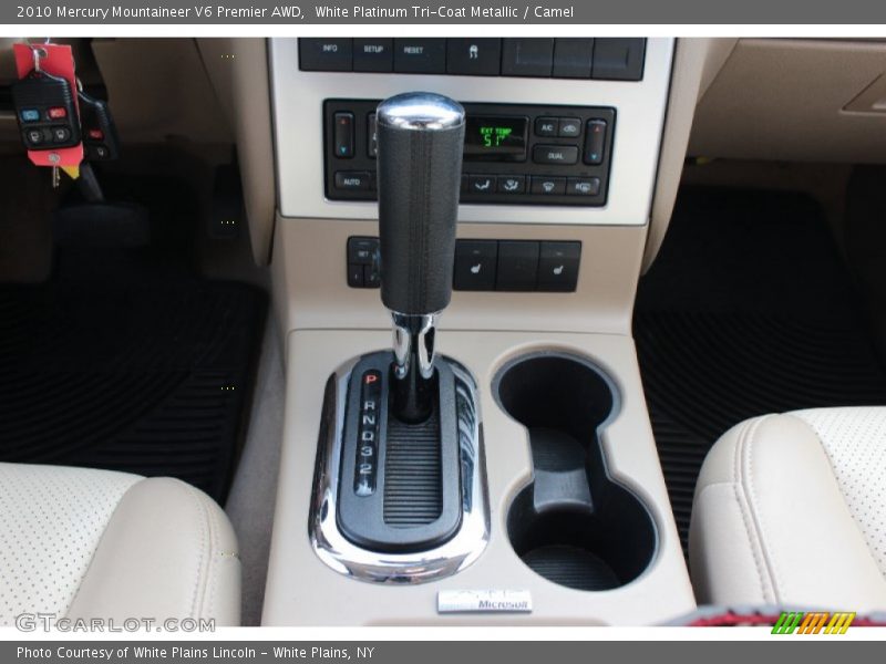 White Platinum Tri-Coat Metallic / Camel 2010 Mercury Mountaineer V6 Premier AWD