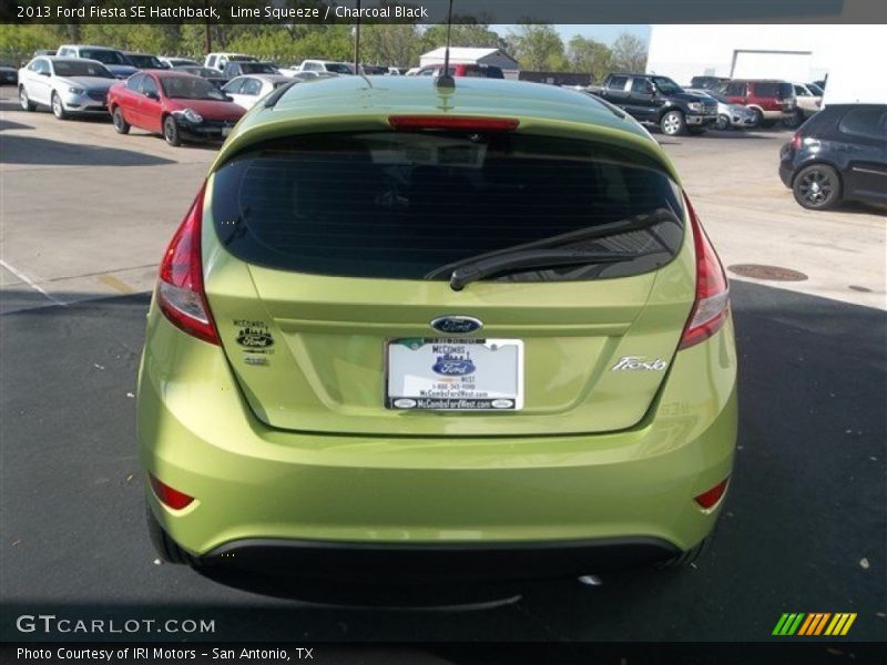 Lime Squeeze / Charcoal Black 2013 Ford Fiesta SE Hatchback