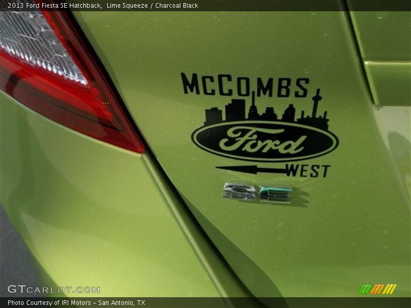 Lime Squeeze / Charcoal Black 2013 Ford Fiesta SE Hatchback