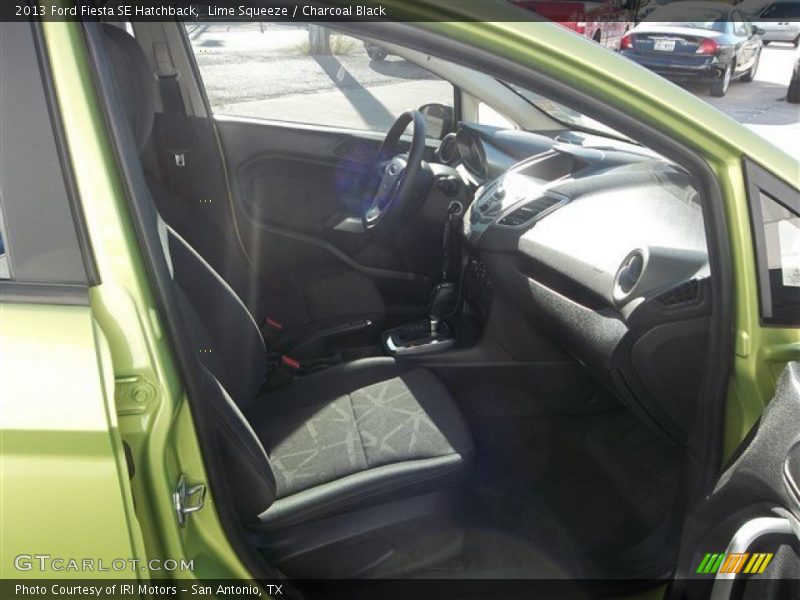 Lime Squeeze / Charcoal Black 2013 Ford Fiesta SE Hatchback
