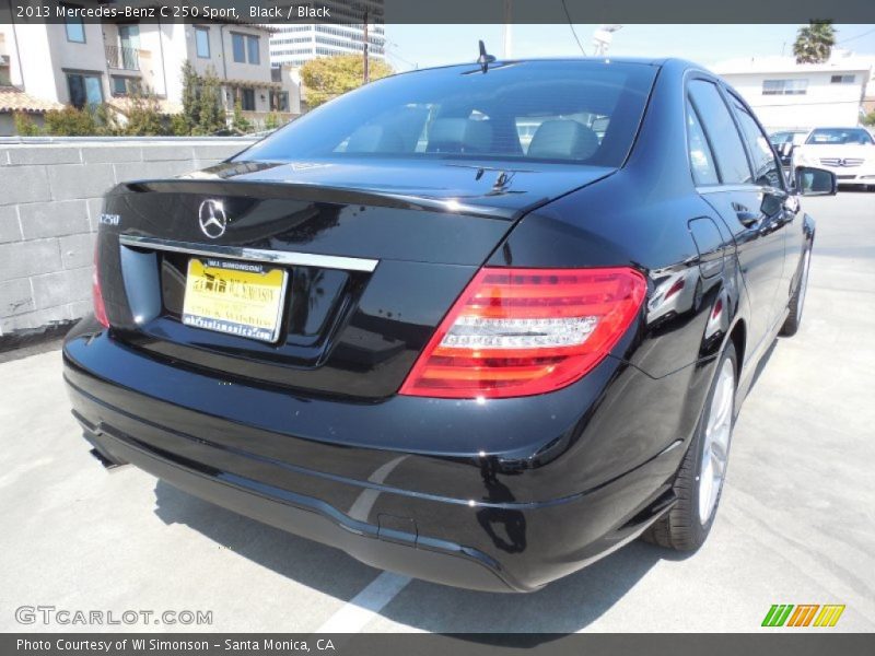 Black / Black 2013 Mercedes-Benz C 250 Sport