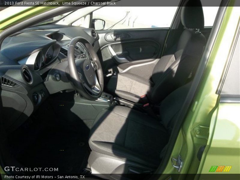 Lime Squeeze / Charcoal Black 2013 Ford Fiesta SE Hatchback
