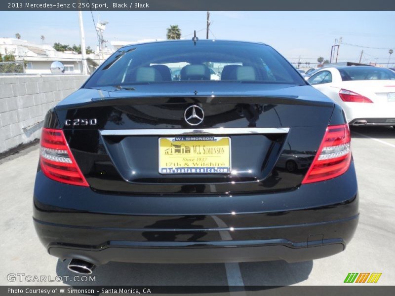Black / Black 2013 Mercedes-Benz C 250 Sport