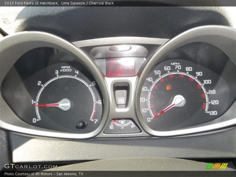 Lime Squeeze / Charcoal Black 2013 Ford Fiesta SE Hatchback