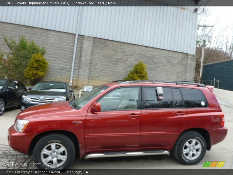 Sundown Red Pearl / Ivory 2002 Toyota Highlander Limited 4WD