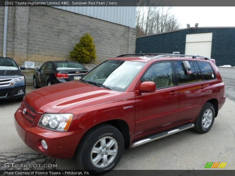 Sundown Red Pearl / Ivory 2002 Toyota Highlander Limited 4WD