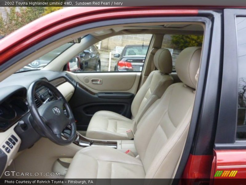 Sundown Red Pearl / Ivory 2002 Toyota Highlander Limited 4WD