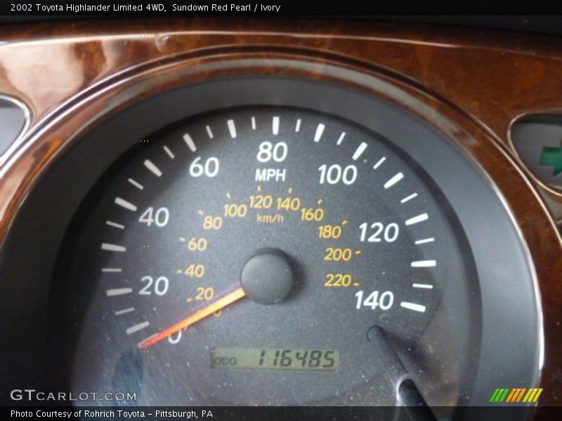 Sundown Red Pearl / Ivory 2002 Toyota Highlander Limited 4WD