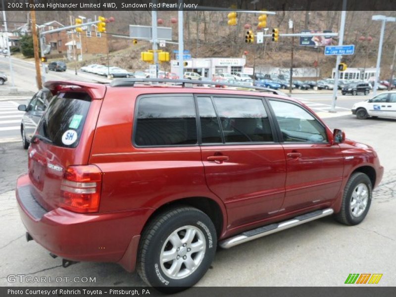 Sundown Red Pearl / Ivory 2002 Toyota Highlander Limited 4WD