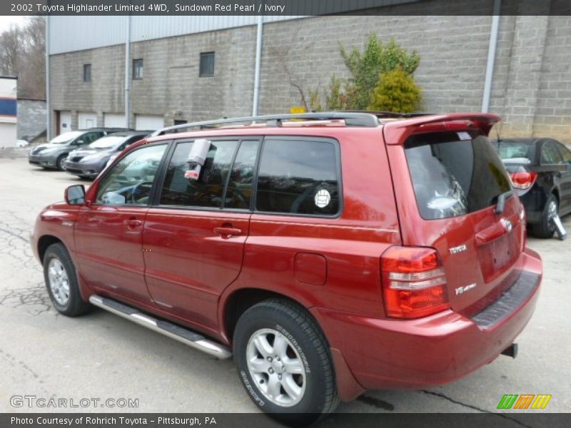 Sundown Red Pearl / Ivory 2002 Toyota Highlander Limited 4WD