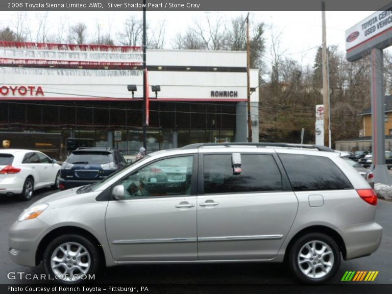 Silver Shadow Pearl / Stone Gray 2006 Toyota Sienna Limited AWD