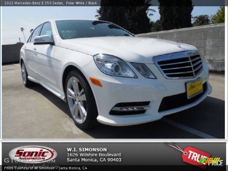 Polar White / Black 2013 Mercedes-Benz E 350 Sedan