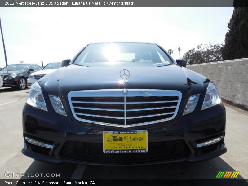 Lunar Blue Metallic / Almond/Black 2013 Mercedes-Benz E 350 Sedan