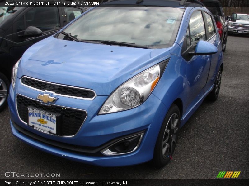 Denim (Blue) / Silver/Blue 2013 Chevrolet Spark LT