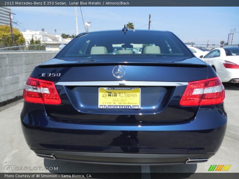 Lunar Blue Metallic / Almond/Black 2013 Mercedes-Benz E 350 Sedan