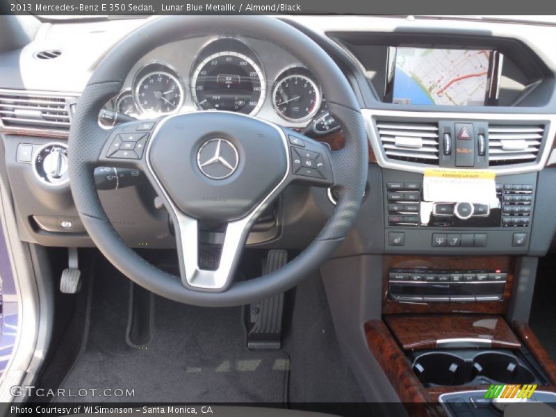 Lunar Blue Metallic / Almond/Black 2013 Mercedes-Benz E 350 Sedan