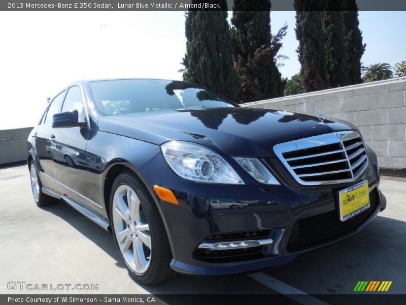 Lunar Blue Metallic / Almond/Black 2013 Mercedes-Benz E 350 Sedan