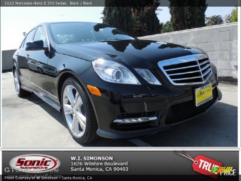 Black / Black 2013 Mercedes-Benz E 350 Sedan