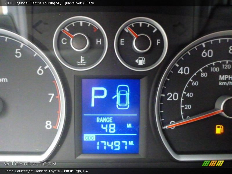 Quicksilver / Black 2010 Hyundai Elantra Touring SE