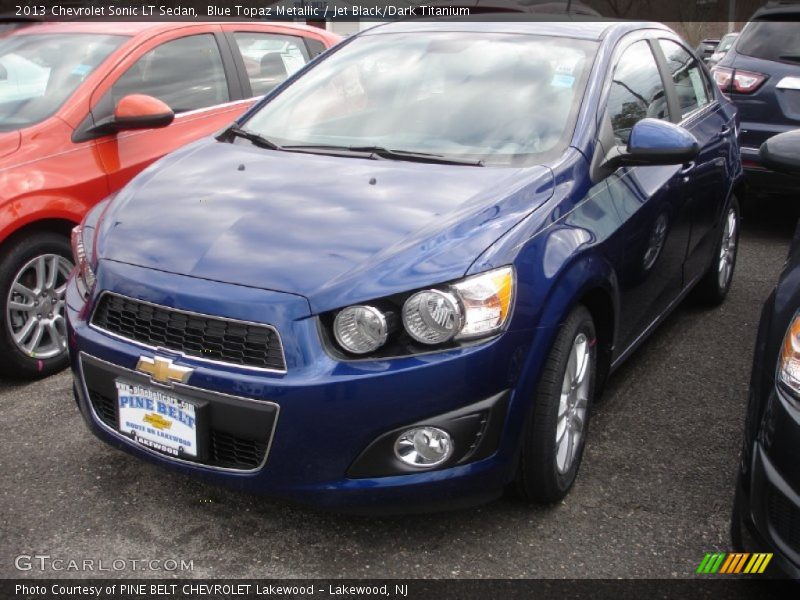 Blue Topaz Metallic / Jet Black/Dark Titanium 2013 Chevrolet Sonic LT Sedan