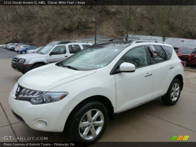 Glacier White Pearl / Beige 2010 Nissan Murano SL AWD
