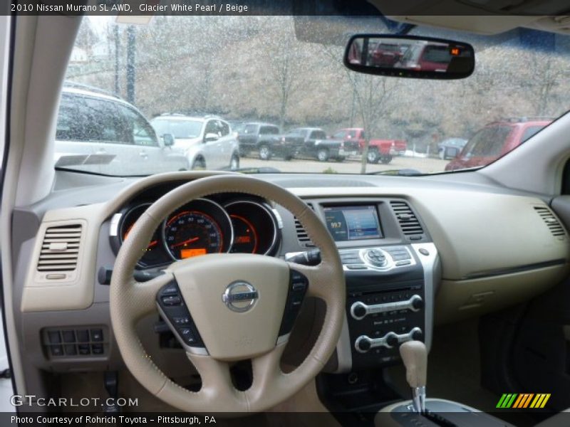 Glacier White Pearl / Beige 2010 Nissan Murano SL AWD